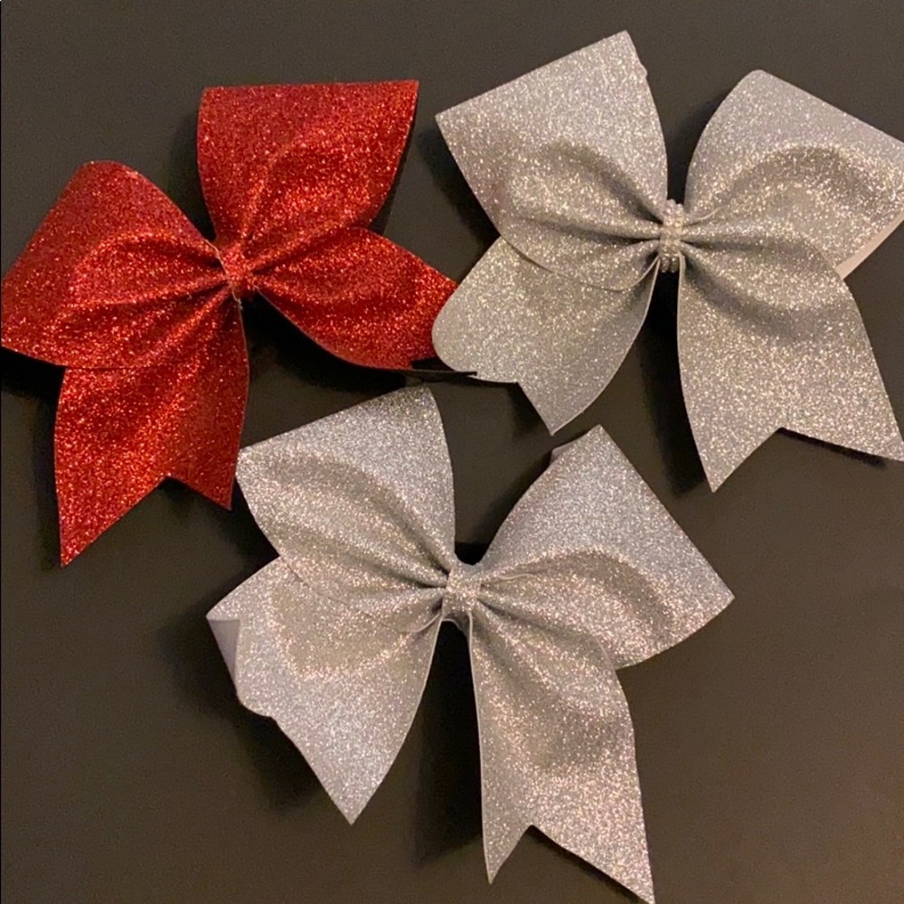 Bundles of sparkly cheer bows